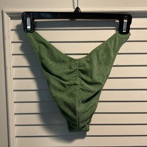 La Hearts Pac Sun Shimmer Green High Waist Swim Bottom Small